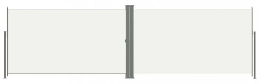 krémszínű behúzható oldalsó napellenző 180 x 600 cm
