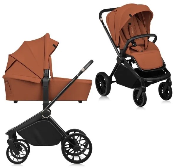 Lionelo - Kombinált 2 az 1-ben babakocsi MIKA PLUS rozsdabarna