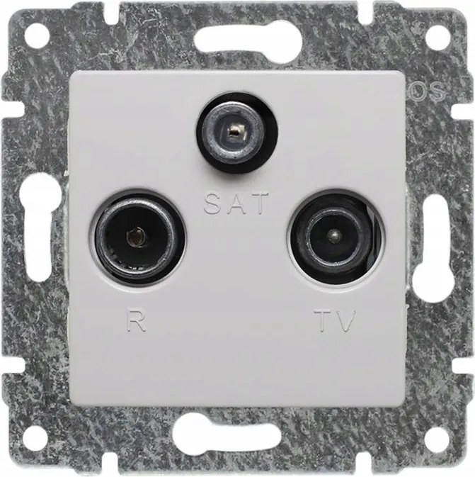 Rtv-sat fali antenna aljzat Kos fehér 510476