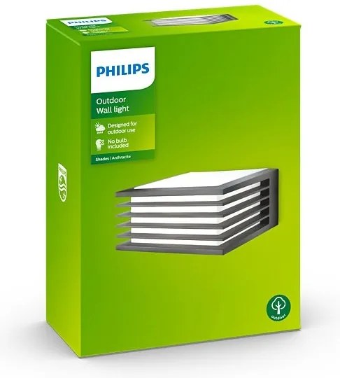 Philips - Kültéri fali lámpa SHADES 1xE27/15W/230V IP44 antracit