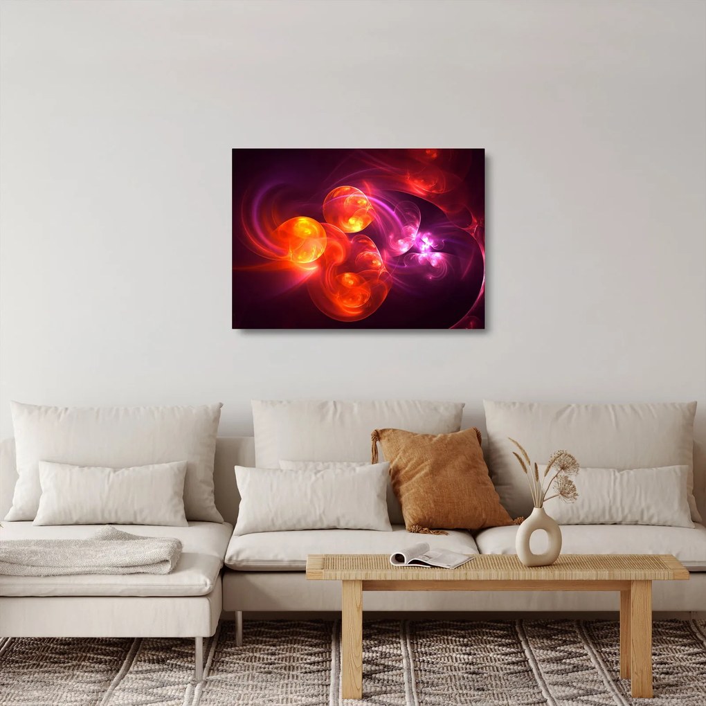 Modern absztrakció képe (üvegen) (70x50 cm)