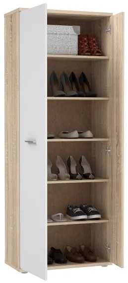 Komód/Cipőtartó SIMO sonoma tölgy/fehér