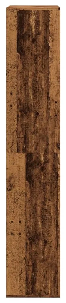 antik fa színű szerelt fa könyvespolc 100 x 33 x 175 cm
