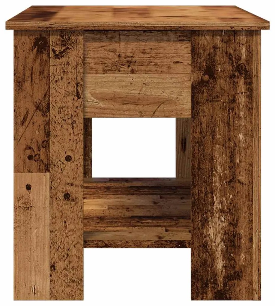 dohányzóasztal Régi fa 101x49x52 cm Gépelt fa