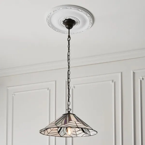 Endon 63938 - Tiffany ASTORIA láncos csillár 1xE27/60W/230V átm. 48 cm