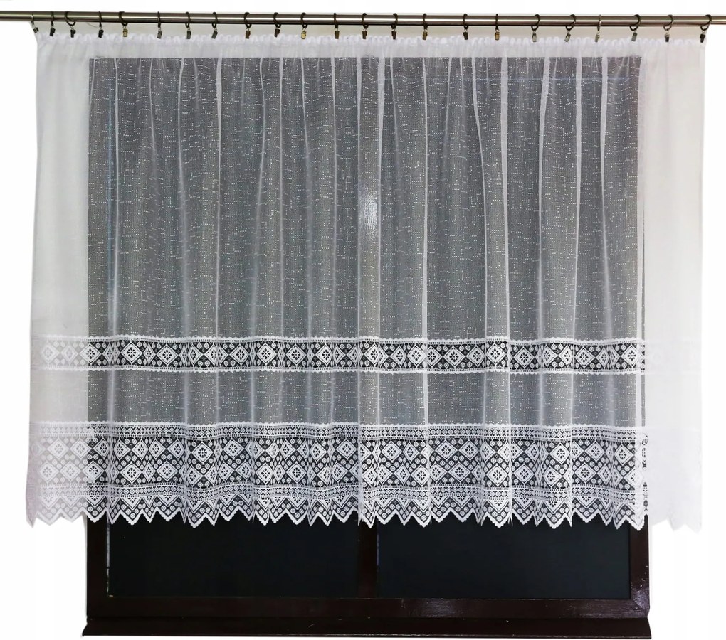 Mg Függöny 618/178 Fehér 350X150cm Kész Szalaggal