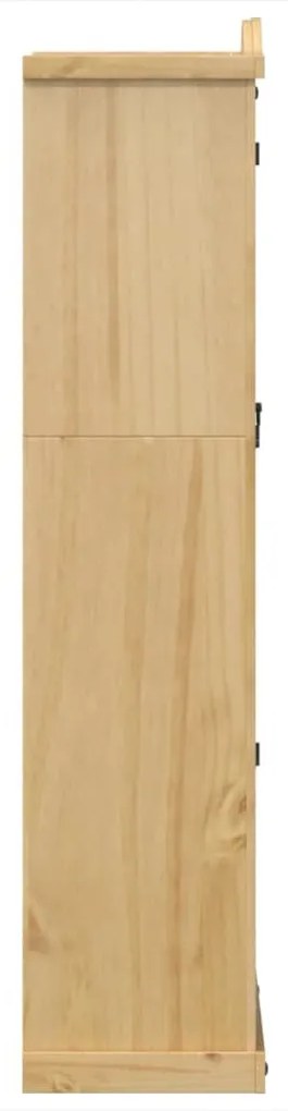 Corona tömör fenyőfa vitrinszekrény 99x43x187 cm