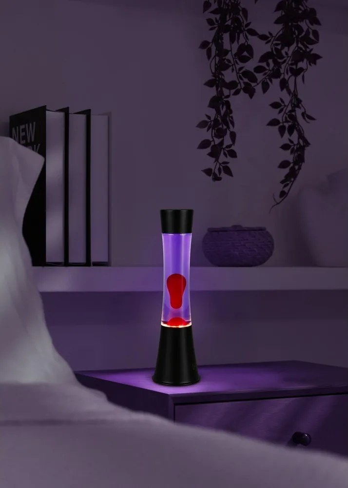 Fekete LED lávalámpa (magasság 39,5 cm) Etna – Reality