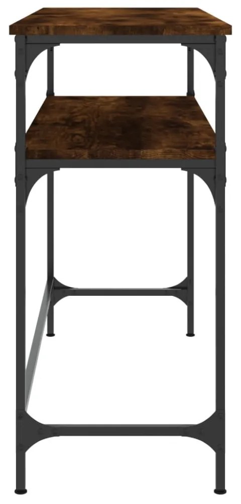 füstös tölgy színű szerelt fa tálalóasztal 100x35,5x75 cm