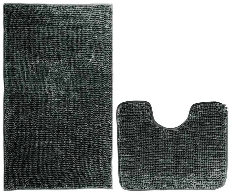 AmeliaHome Bati fürdőszobai kilépő szett, fekete, 2 db, 50 x 80 cm, 40 x 50 cm