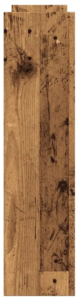 4 szintes antik fa színű szerelt fa keskeny tárolókocsi