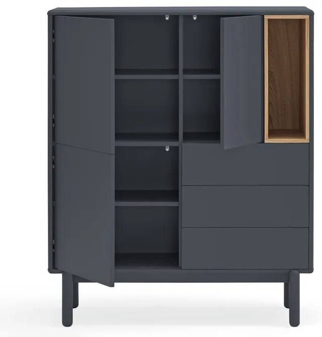 Sötétszürke magas komód 100x120 cm Corvo - Teulat
