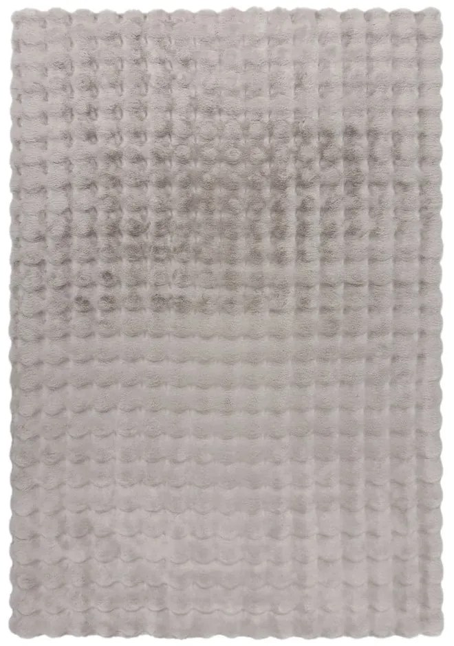 Világosszürke szintetikus szőrme szőnyeg 180x290 cm Waffle Faux Fur – Flair Rugs