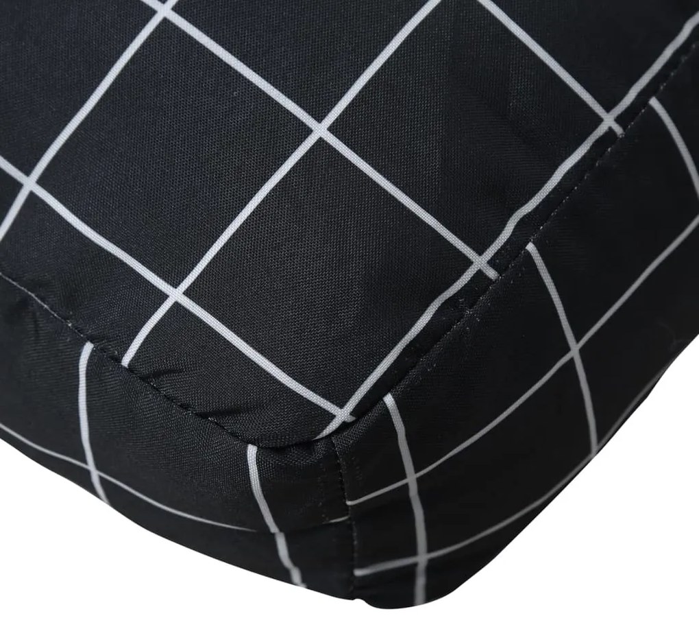 2 db fekete kockás oxford szövet raklappárna