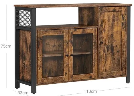 FIRA komód barna/fekete