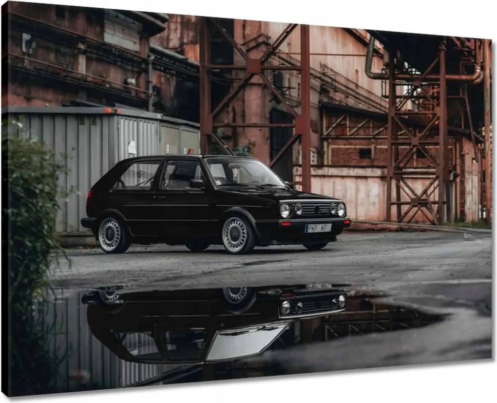 Vászonkép 70x50 Fekete Vw Golf