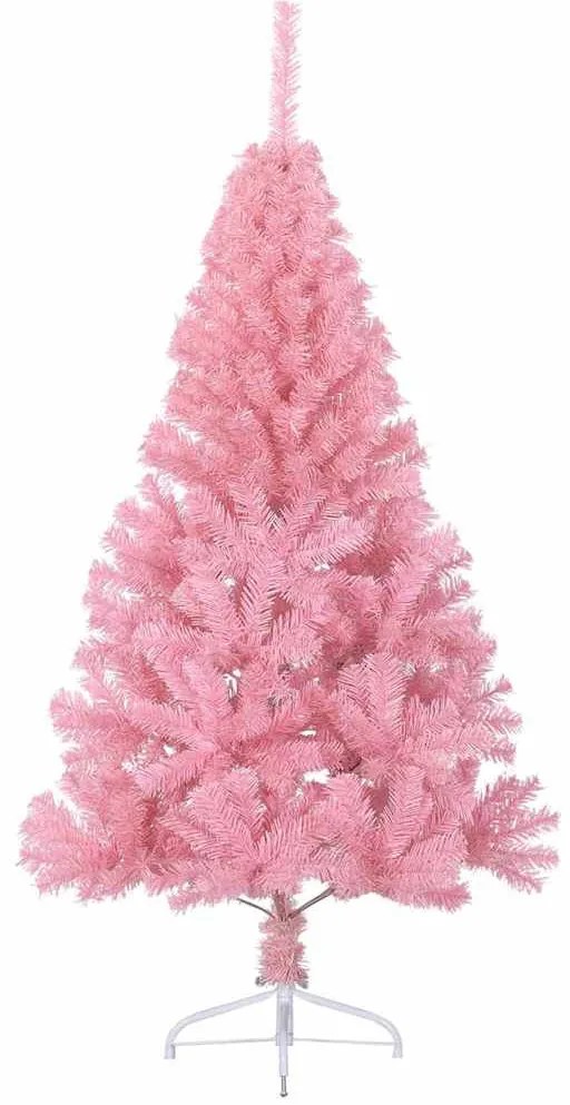 Mesterséges, előre világított karácsonyi fa Rózsaszín 180 cm