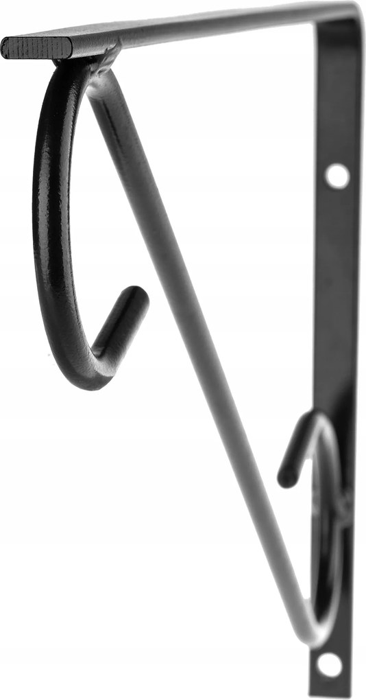 Tartó Akasztó Fém Fali Kampó Virágtartó Kaspó Fekete Dekoratív