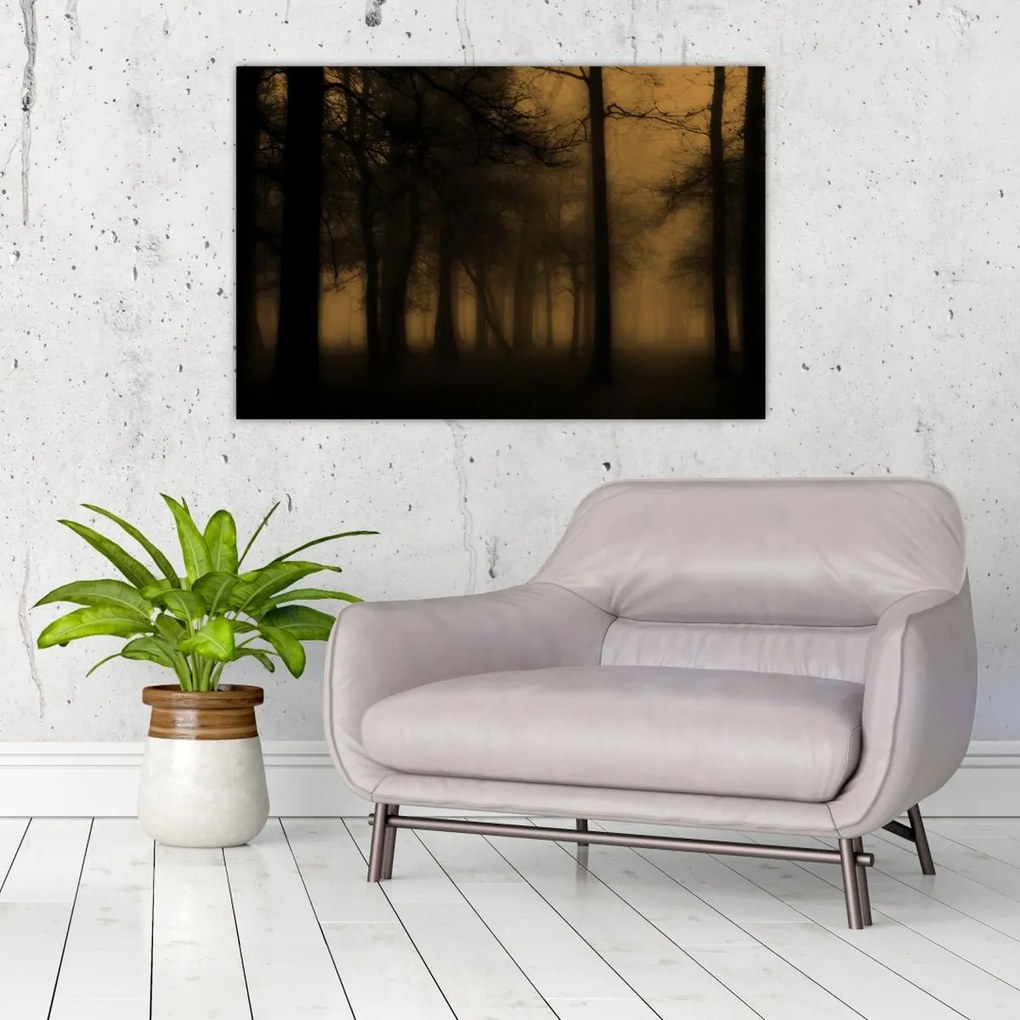 Kép - Sötét erdő (90x60 cm)