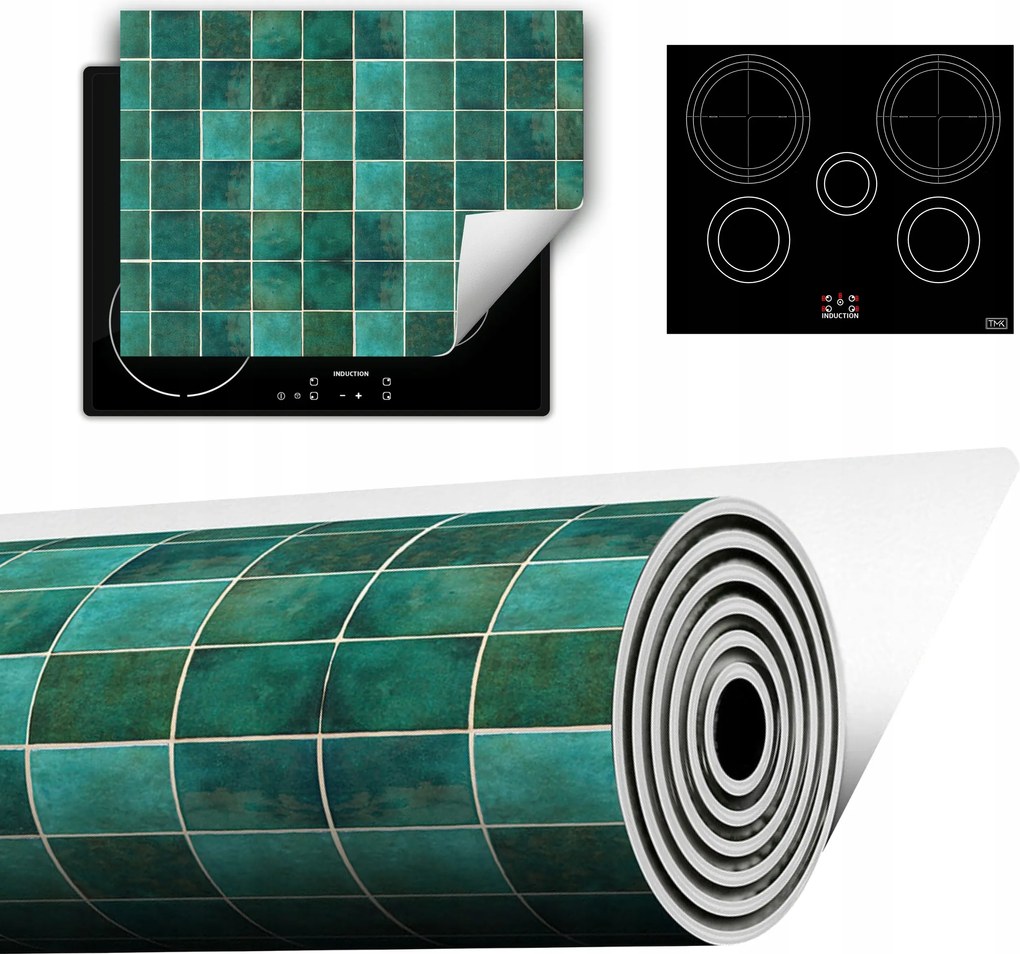 Vinyl Szőnyeg A Konyhába Több Hely 70x52 zöld mozaik