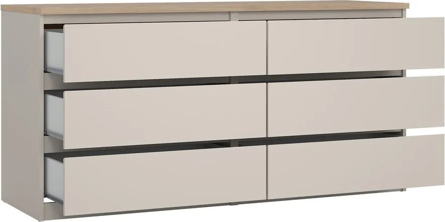 Krémszínű komód 154x76x50 cm Naia – Tvilum