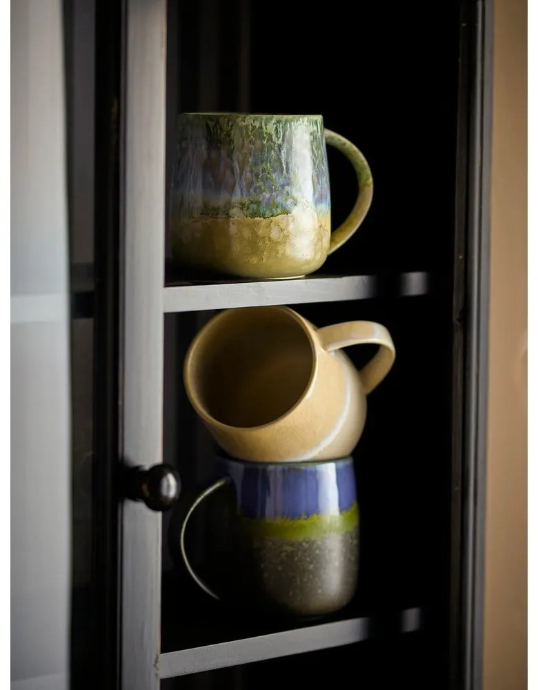 Kék-bézs kőedény bögre szett 3 db-os 460 ml Cloe – Bloomingville