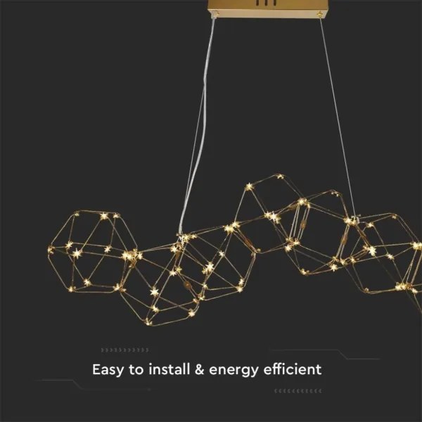 LED Csillár zsinóron LED/28W/230V 3000K arany