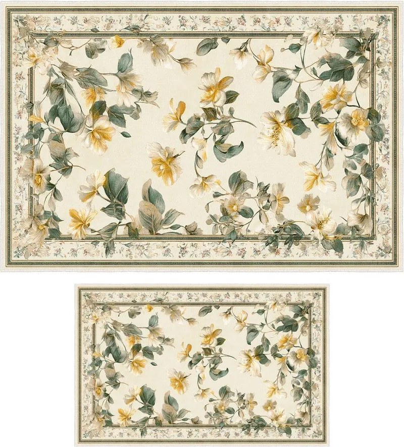 Bézs fürdőszobai kilépő szett 2 db-os 60x100 cm – Foutastic