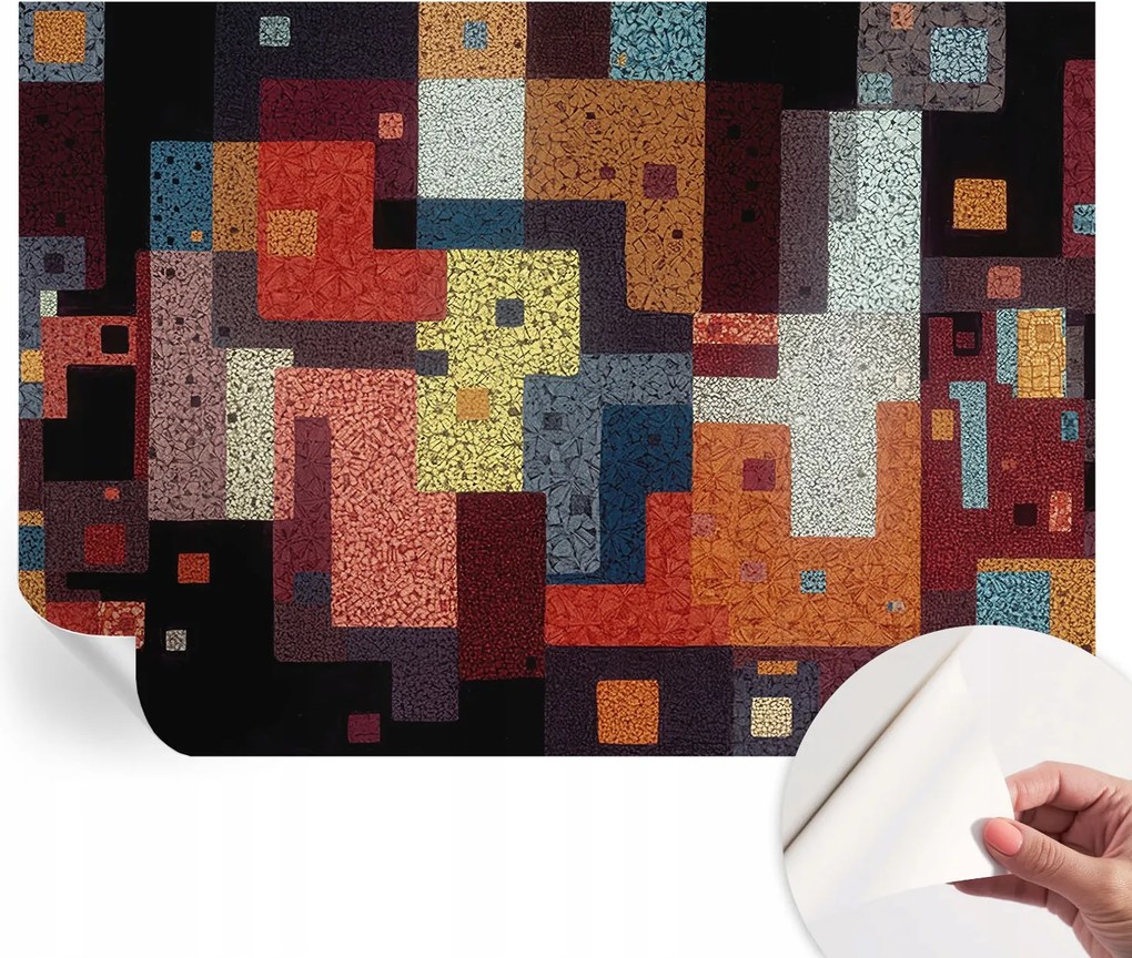 Design fali fotótapéta öntapadós Színes formák 208x146 cm