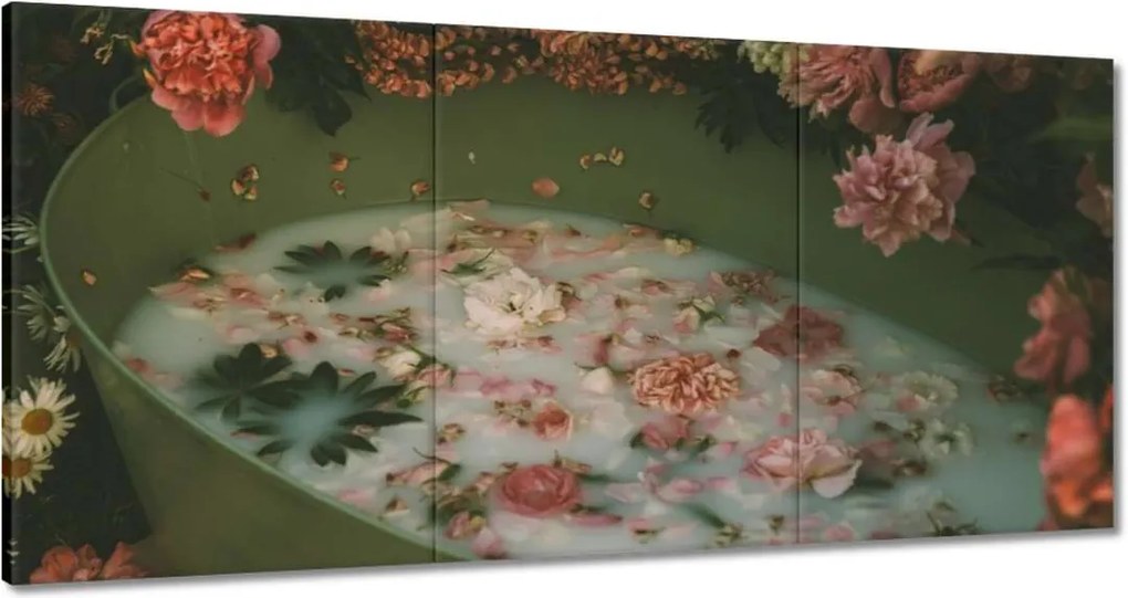 Vászonkép 180x90 Tejfürdő Virágok