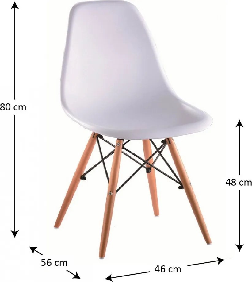 Modern szék DIDIER bükk + fehér