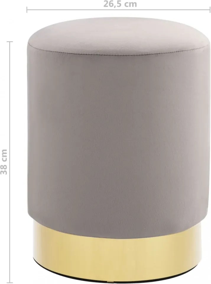 világosszürke és aranyszínű bársony ülőke 28 x 36 cm