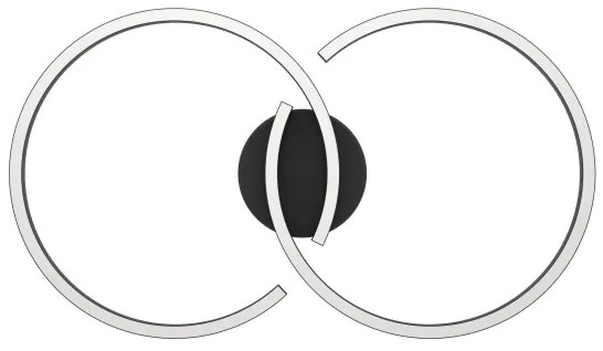 Eglo 900955-LED RGBW Dimmelhető mennyezeti lámpa AMANDOLO 19,5W/230V fekete + távirányító