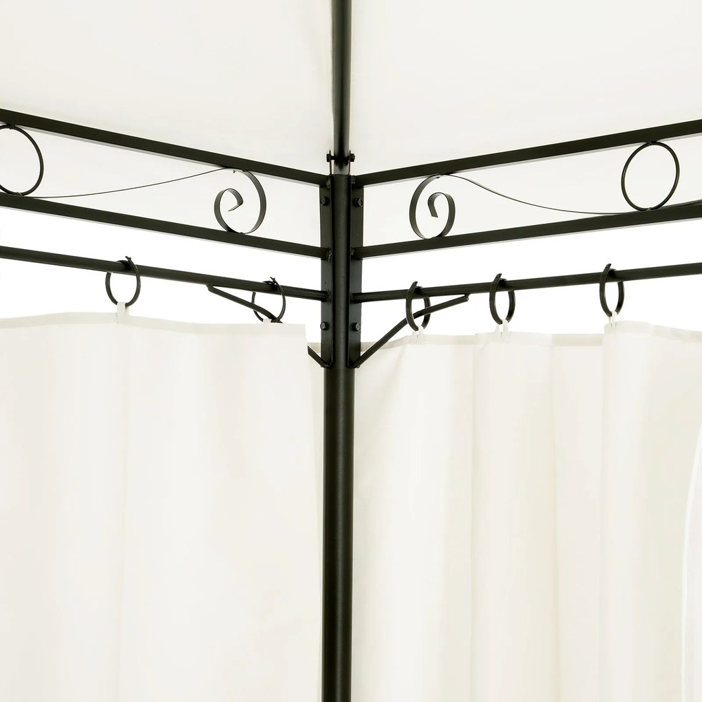 Casaria® Kerti pavilon Topas 4x3 - krém