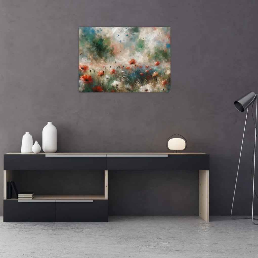 Kép – Pipacsmező absztrakciója (70x50 cm)