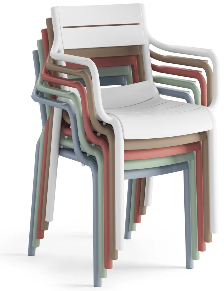 MAZZONI EXPORT LUSSO Beige - MODERN SZÉK KONYHÁBA KERTBE KÁVÉZÓBA (RAKÁSOLHATÓ)