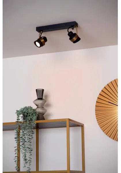 Lucide 34944/02/30 - Spotlámpa TUNDRAN 2xGU10/5W/230V fekete