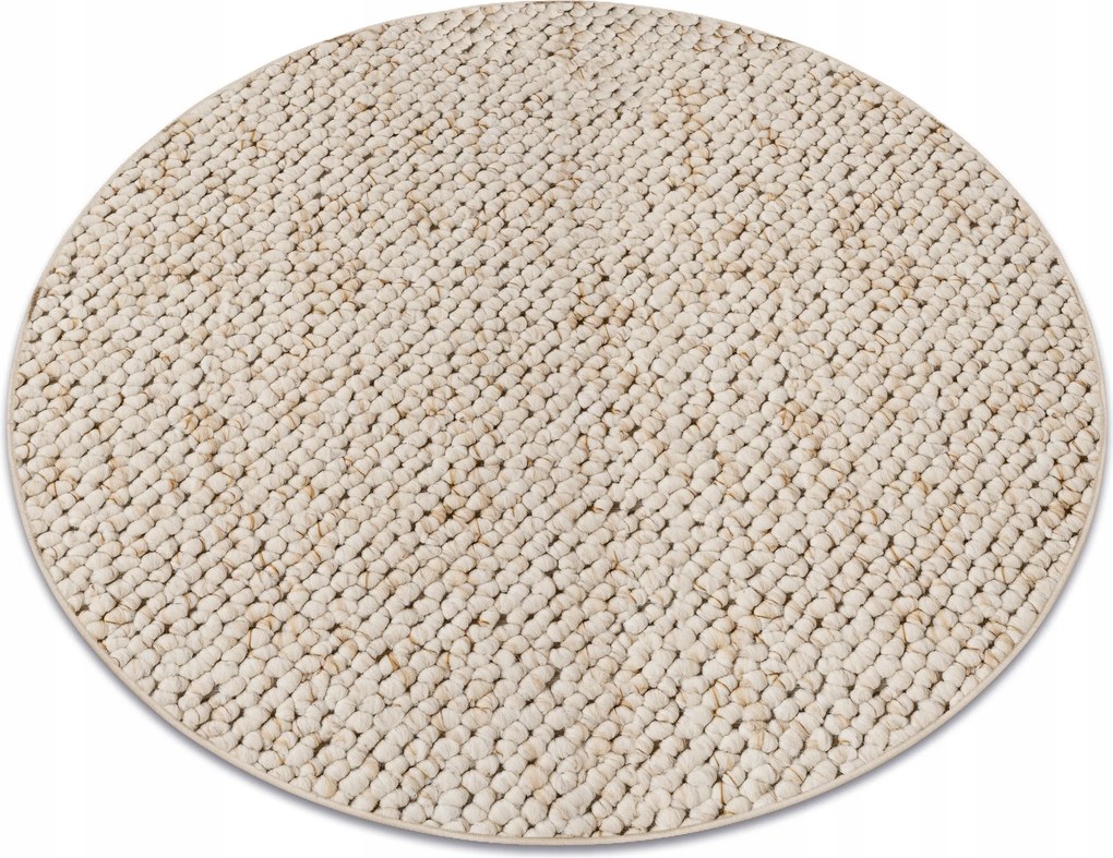 Hurkos Szőnyeg Casablanca krém Melange Nappali Hálószoba Kör 100 cm