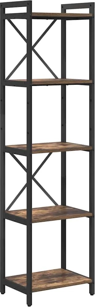 vidaXL Könyvespolc Füstölt tölgy 40 x 30 x 155 cm Faanyag