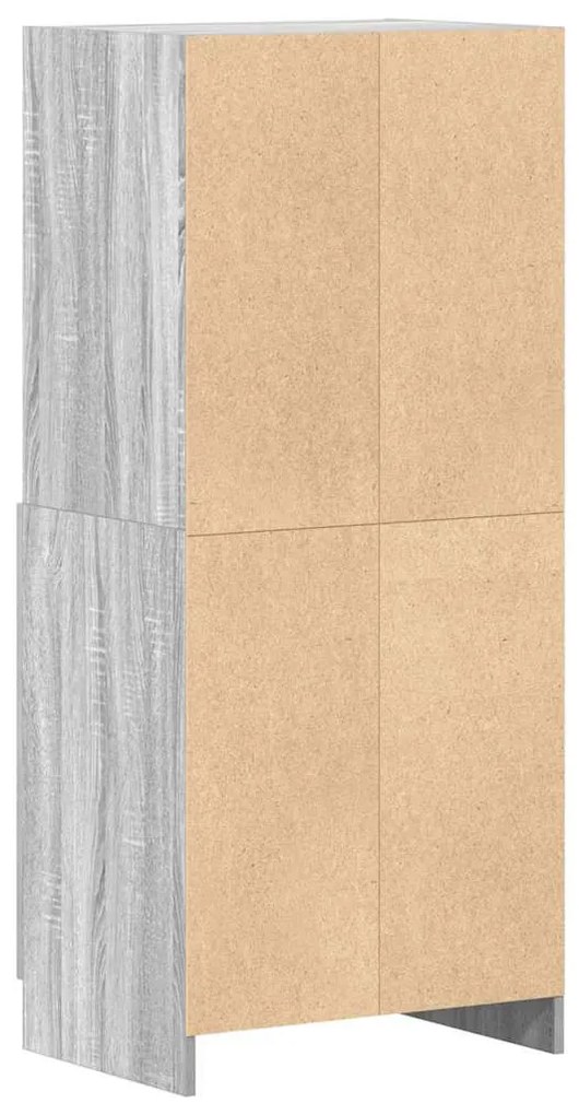 vidaXL szürke sonoma színű szerelt fa konyhaszekrény 57x41,5x131,5 cm