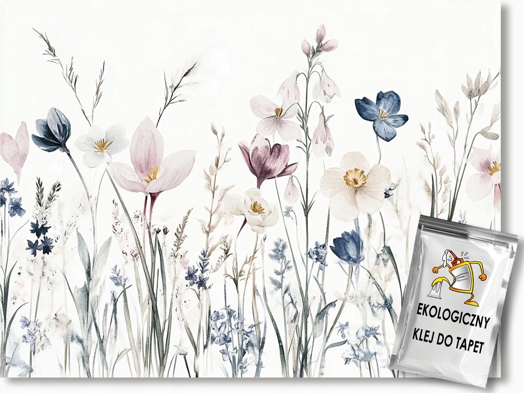 Fotótapéta Flizelina Akvarell Természet Kert Virágok Tavasz 250x175 ragasztó
