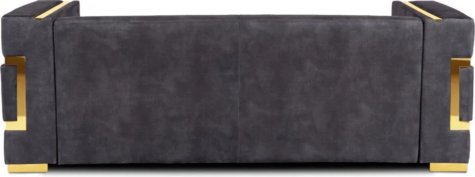 Háromszemélyes kanapé fekete/arany színben. PALLAZO 3S