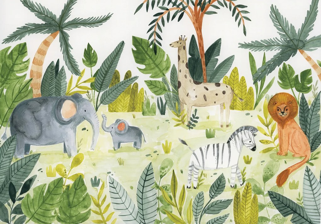 Gyerek fotótapéta m2-re dzsungel állatok