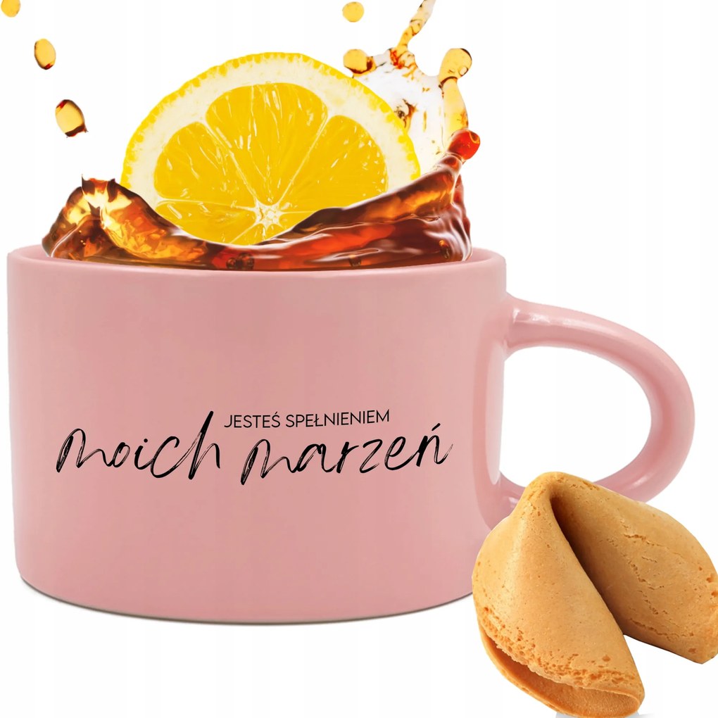 Csésze Rózsaszín 200ml Valentin napi ajándék Álmaim Sütemény Jóslás