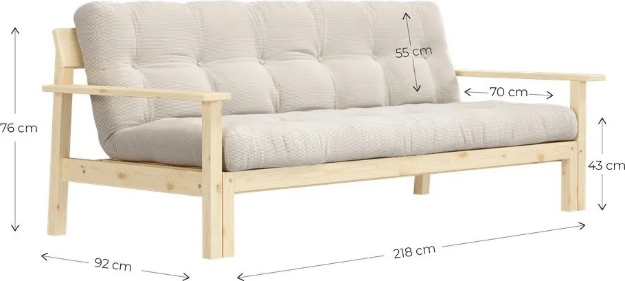 Rózsaszín kinyitható kanapé 190 cm Unwind – Karup Design