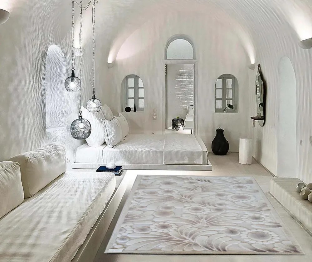 Főnix Puha Szőnyeg Dombornyomott Virágmintás Bézs 200 x 300 cm