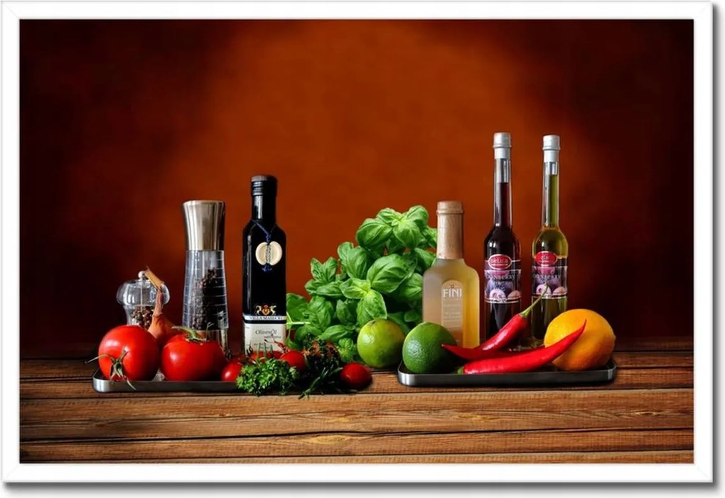 Poszterek keretben 60x40 Fűszerek a konyhába Gyümölcs