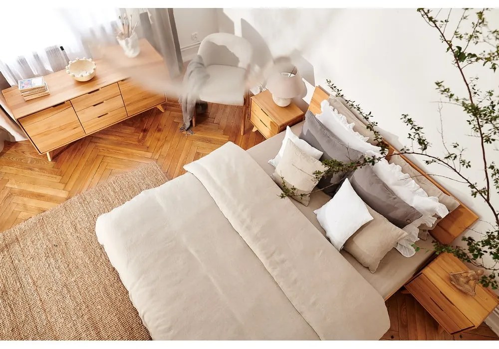 Alacsony bükkfa komód 134x63 cm Greg - The Beds