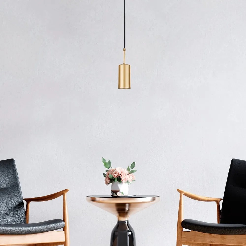 Geo aranyszínű függőlámpa, magasság 124 cm - Squid Lighting