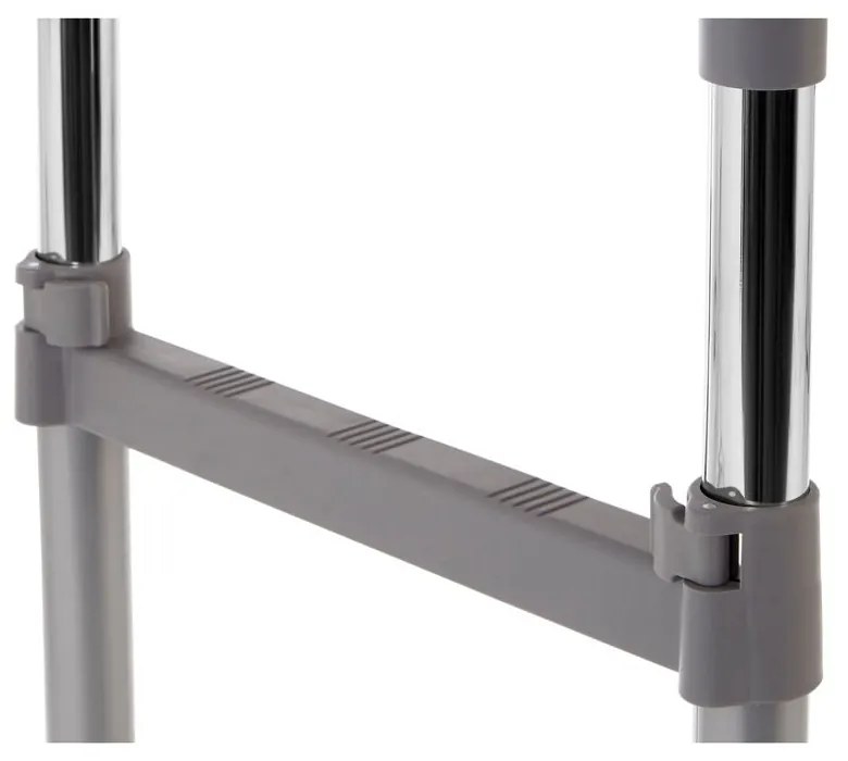 Ezüstszínű fém teleszkópos-gurulós ruhatartó állvány – Premier Housewares